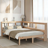 Bookcase Bed without Mattress 120x200 cm Solid Wood Pine 3324320