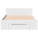 Bed Frame with Storage White 80 x 200 cm Engineered Wood 3429597