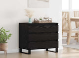 Sideboard with Drawer Black Oak 60 x 35 x 70 cm Engineered Wood 881955