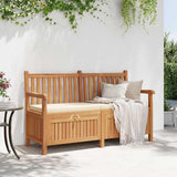 Garden Bench with Storage 150 x 60 x 90 cm Solid Teak Wood 42001960