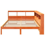 Bookcase Bed without Mattress Wax Brown 160x200 cm Solid Wood Pine 3324313