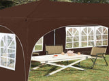 Pop-up Party Tent 575 x 288 x 245 cm Brown Oxford Fabric 42019896