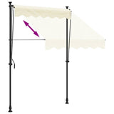 Retractable Awning Cream 200x115 cm Fabric and Steel 368745