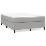Box Spring Bed Frame Light Grey Double Fabric 3121199