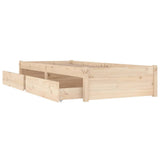 Bed Frame without Mattress with Drawers Small Single 3103453