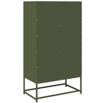 ZNTS Highboard Olive Green 68x39x123 cm Steel 853372