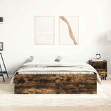 Bed Frame without Mattress Smoked Oak 120x200 cm 3203856