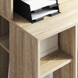 Desk with Shelf Sonoma Oak 90 x 48 x 101.5 cm Engineered Wood 869524