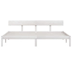 Bed Frame without Mattress White Solid Wood 200x200 cm 810168