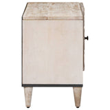 TV Cabinet with Shelf White 80 x 31.5 x 46 cm Solid Mango Wood 4018383
