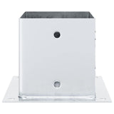 Post Bases Square 12 pcs Silver 141x141 mm Galvanised Steel 42000017