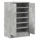 Shoe Cabinet Concrete Grey 60x35x92 cm Engineered Wood 808931