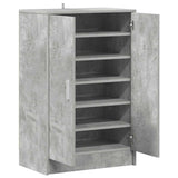 Shoe Cabinet Concrete Grey 60x35x92 cm Engineered Wood 808931