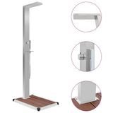 Outdoor Shower with Tray WPC Stainless Steel 3051289