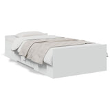 Bed Frame with Drawers without Mattress White 100x200 cm 3280328