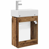 Bathroom Vanity Unit with Tap Old Wood 45.5 x 22.5 x 84 cm 889459