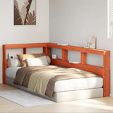 Bookcase Headboard L-Shaped Wax Brown 90 cm Solid Wood Pine 859291