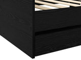 Bed Frame with Storage Black Oak 80 x 200 cm Engineered Wood 3429643