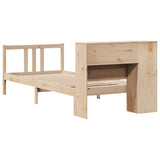 Bookcase Bed without Mattress 75x190cm Solid Wood Pine 3322291
