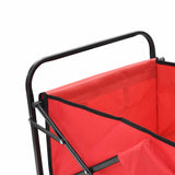 143778 Folding Hand Trolley Steel Red
