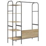 Clothes Rack with Shelf Brown 120 x 44 x 160 cm Engineered Wood 868446