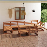 9 Piece Garden Lounge Set Solid Pinewood 3076202