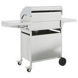 Gas BBQ Grill with 5 Burners Silver Stainless Steel 367592