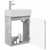 Bathroom Vanity Unit with Tap Concrete Grey 45.5 x 22.5 x 84 cm 889444
