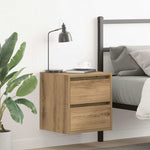 ZNTS Wall-mounted Bedside Cabinets 2 pcs Artisan Oak 38x34x40 cm 861264