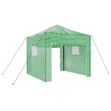 Greenhouse with Pop-up Frame Green 290 x 290 x 315 cm Iron 42006643