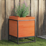 ZNTS Garden Planter Wax Brown 40x40x50 cm Solid Wood Pine 847020