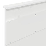 Bed Frame with Headboard White 100 x 200 cm Solid Pine Wood 3409791