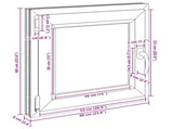 Basement Window RISOR 60 x 60 cm PVC and Glass Anthracite 42047313