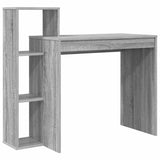 Desk with Shelf Grey Sonoma 100 x 40 x 90 cm Engineered Wood 869319