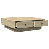 ZNTS Coffee Table Sonoma Oak 90x90x28 cm Engineered Wood 848089