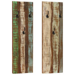 ZNTS Wall-mounted Coat Racks 2 pcs 36x3x110 cm Solid Reclaimed Wood 337067