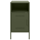 ZNTS Bedside Cabinets 2 pcs Olive Green 36x39x68 cm Steel 843075