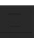 Drawer Cabinet Black Steel Medium Storage Cabinet Rectangular 336151