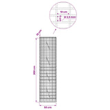 Gabion with 3.5 mm Wire and 5x10 cm Mesh 50x10x200 cm 3462571