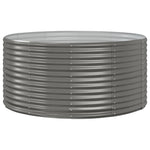 Garden Raised Bed Grey 140x140x68 cm Galvanised Steel 319089