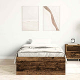 Bed Frame without Mattress Old Wood 100x200cm Engineered Wood 3328820