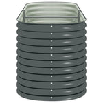Garden Raised Bed 240x80x81 cm Galvanised Steel Grey 45523