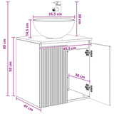 Wall-Mounted Sink Vanity Concrete Grey 49.5 x 41 x 64.5 cm 890395