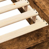 Bed Frame without Mattress Smoked Oak 200x200 cm 3281165