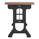 Dining Table 110x65x82 cm Solid Wood Fir and Iron 340769