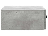 Wall-Mounted Bedside Cabinet with Drawer 2 pcs Concrete Grey 898112