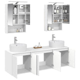 Bathroom Cabinet Set 5 pcs White Engineered Wood 3406439