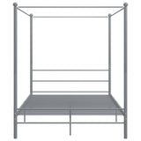 Bed Frame Grey Powder-coated metal Double Classic/Traditional 325065