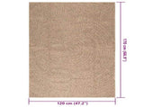 Rug ZIZUR 120x170 cm Jute Look Indoor and Outdoor 364839