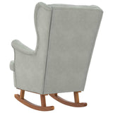Rocking Chair with Cushion Light Grey 92 x 71 x 100 cm Plywood 42012850